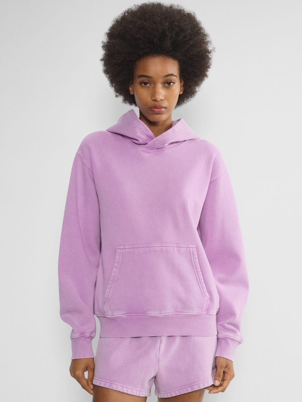 Aritzia Sweatfleece Perfect Fit Hoodie Size Small Washed Lilac Color Like New